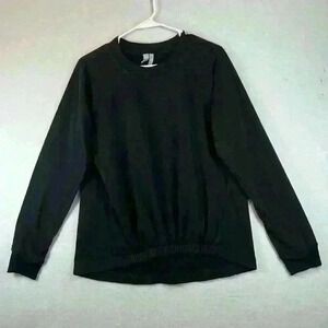 Z by Zella Top Black Women’s Size Medium Long Sleeve Elastic Front Hem